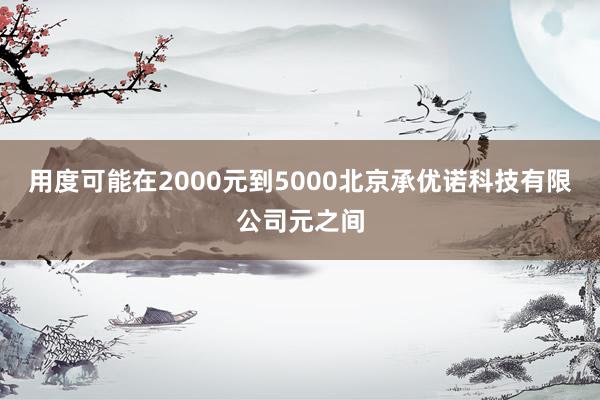 用度可能在2000元到5000北京承优诺科技有限公司元之间